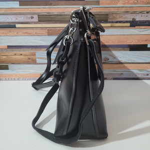 Модная кожаная сумка с цепью